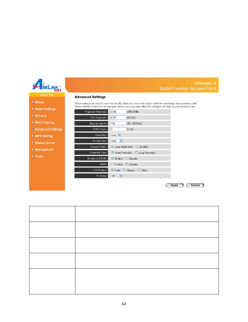 7 configure advanced settings | Airlink101 Airlik 101 N300 User Manual | Page 43 / 56