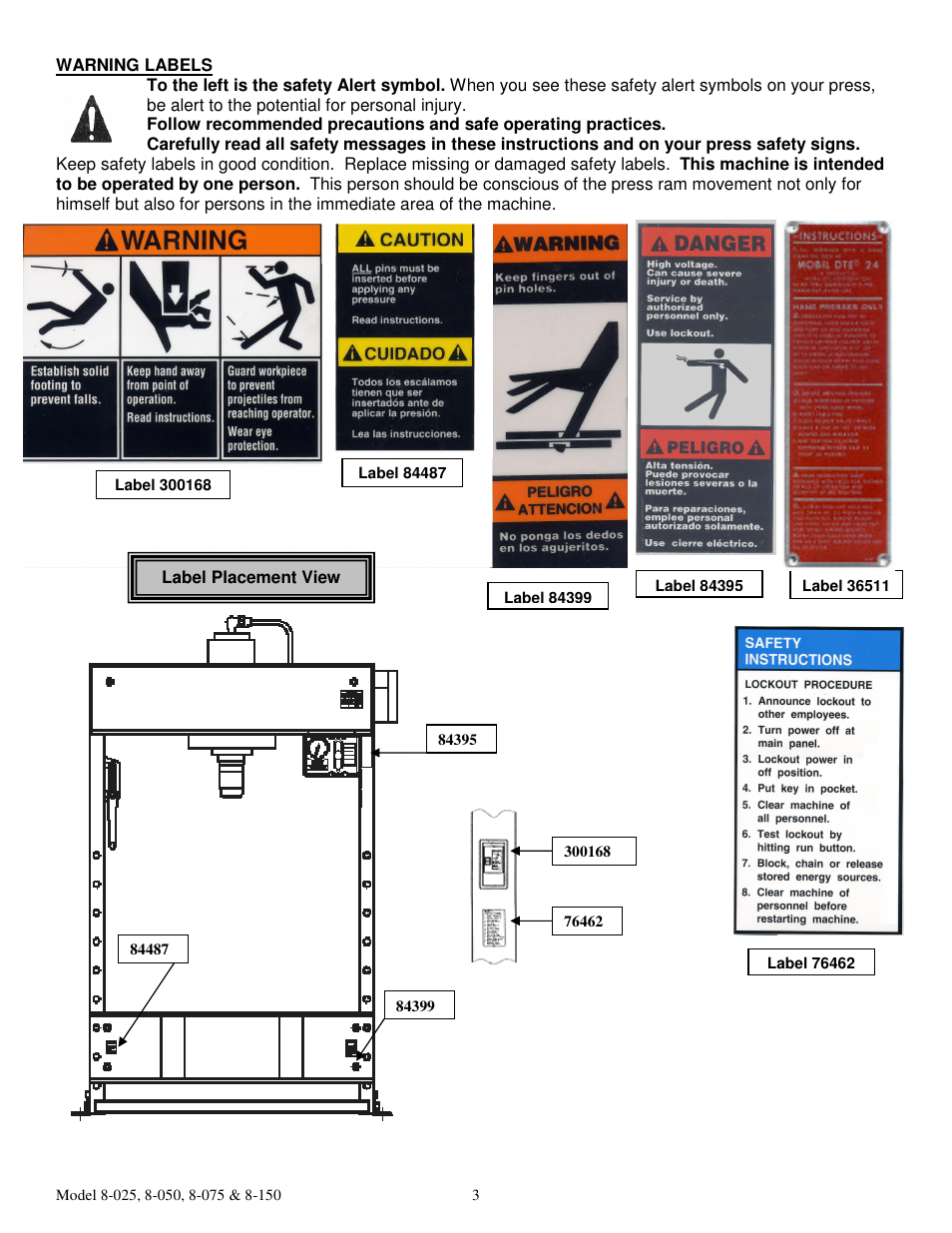Dake Elecdraulic II - 908 series User Manual | Page 3 / 13