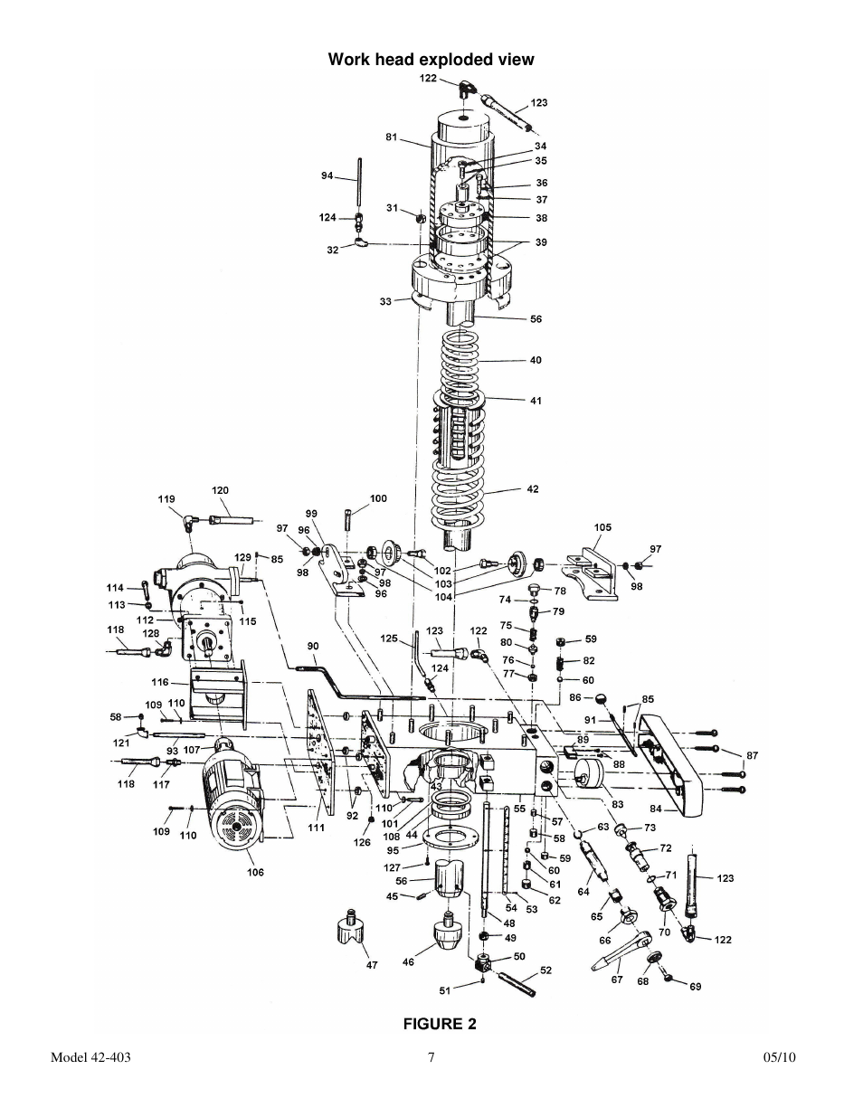Dake Movable Table - Elecdraulic I /42 series 400's User Manual | Page 7 / 19