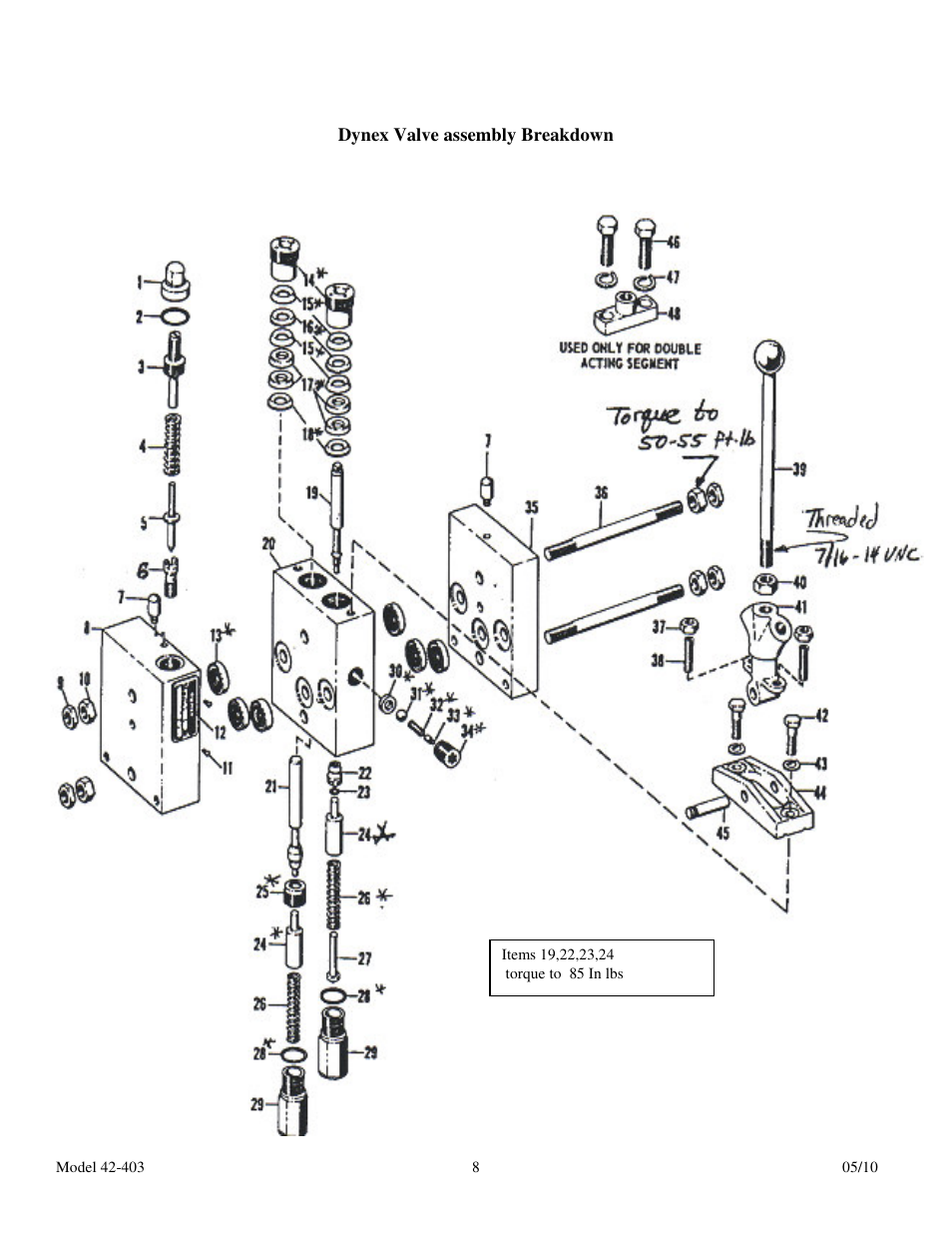 Dake Movable Table - Elecdraulic II /42 series 500's User Manual | Page 8 / 15