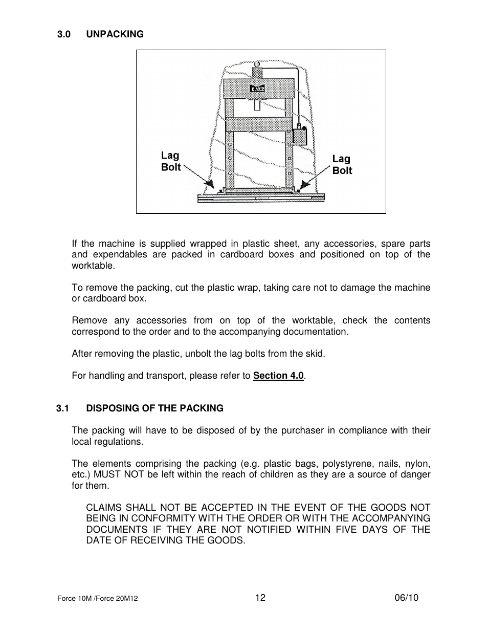 Dake Dura Press Force - 10/20 User Manual | Page 12 / 22