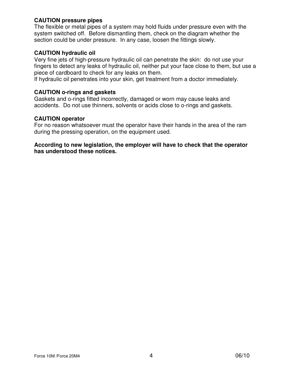 Dake Dura Press Force - 10/20 User Manual | Page 4 / 22