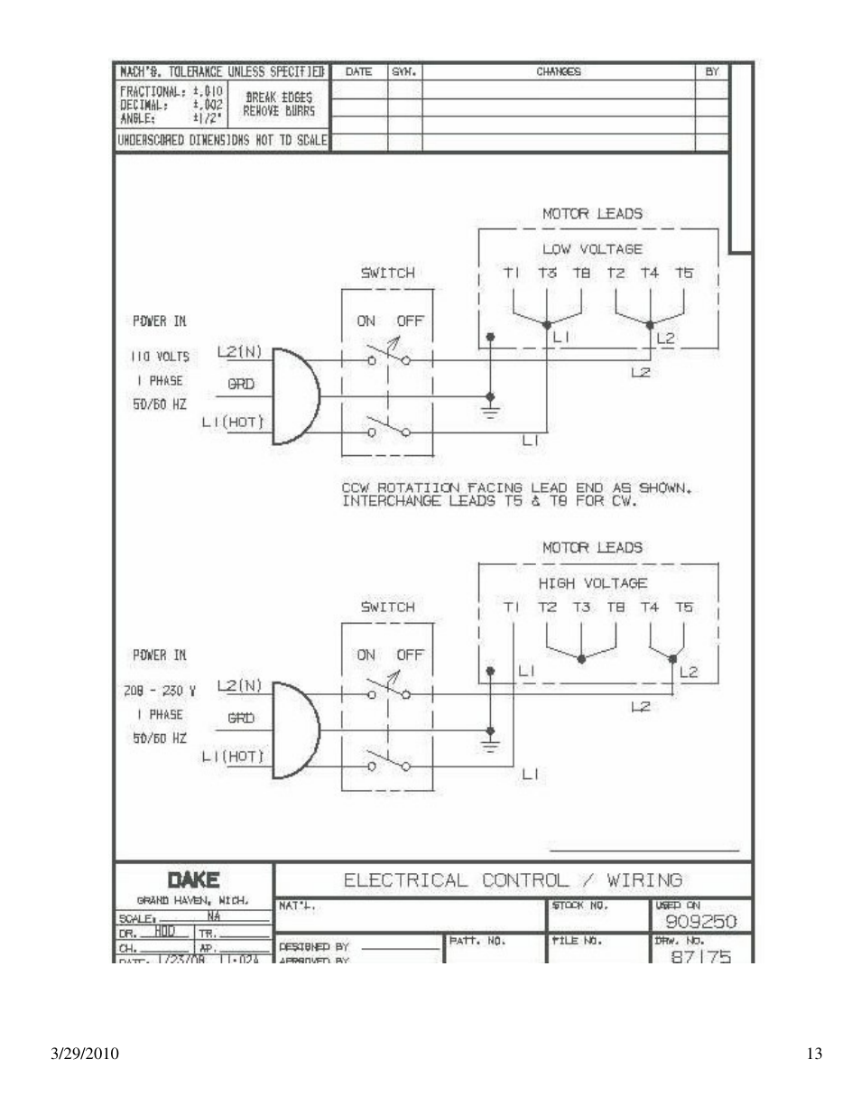 Dake Dura Press Force - 50 User Manual | Page 13 / 14