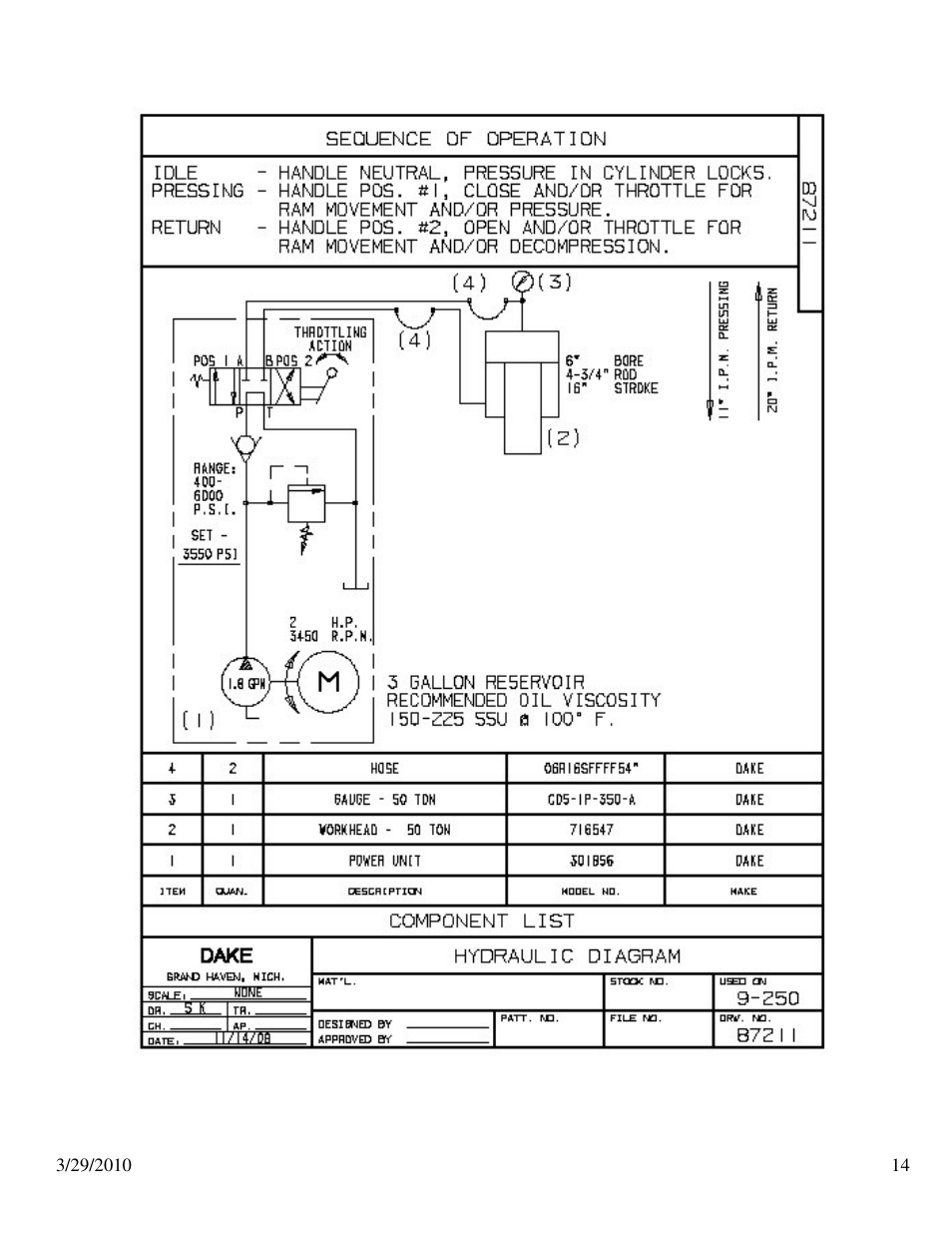 Dake Dura Press Force - 50 User Manual | Page 14 / 14