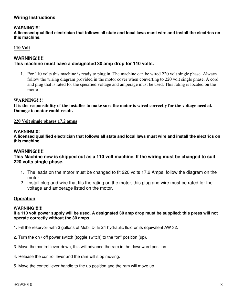 Dake Dura Press Force - 50 User Manual | Page 8 / 14