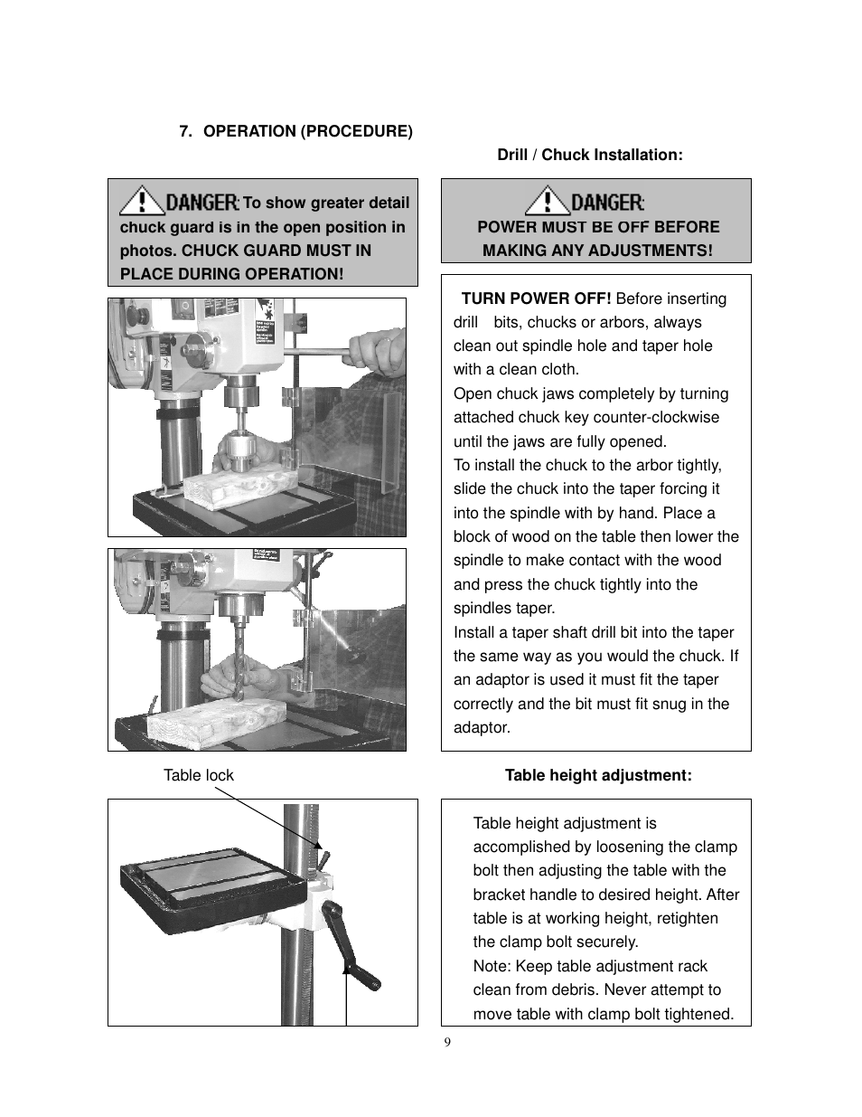 Dake Model TB-16 User Manual | Page 10 / 20