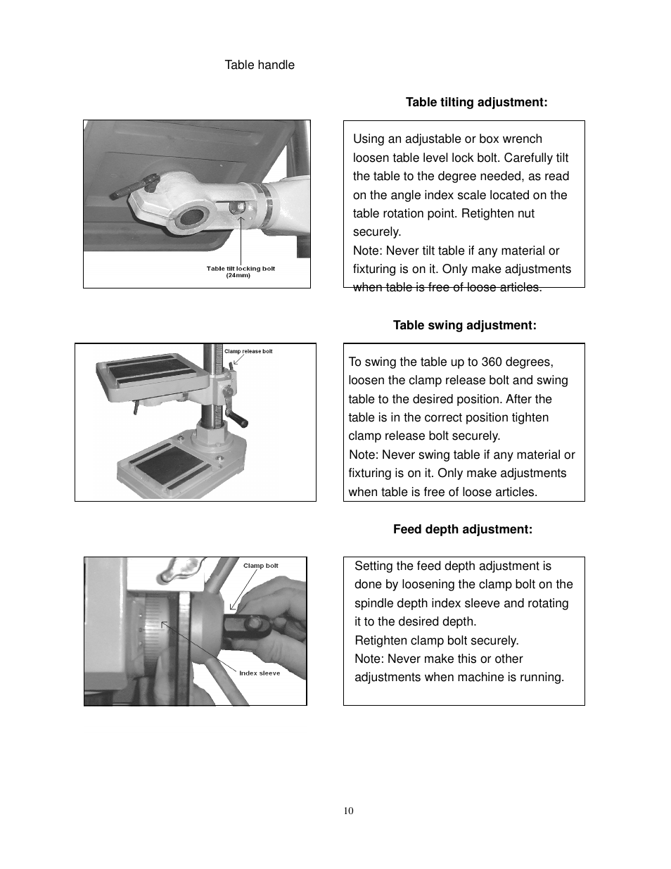 Dake Model TB-16 User Manual | Page 11 / 20