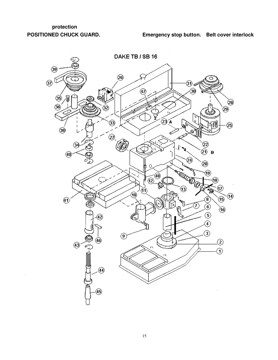 Dake Model TB-16 User Manual | Page 16 / 20