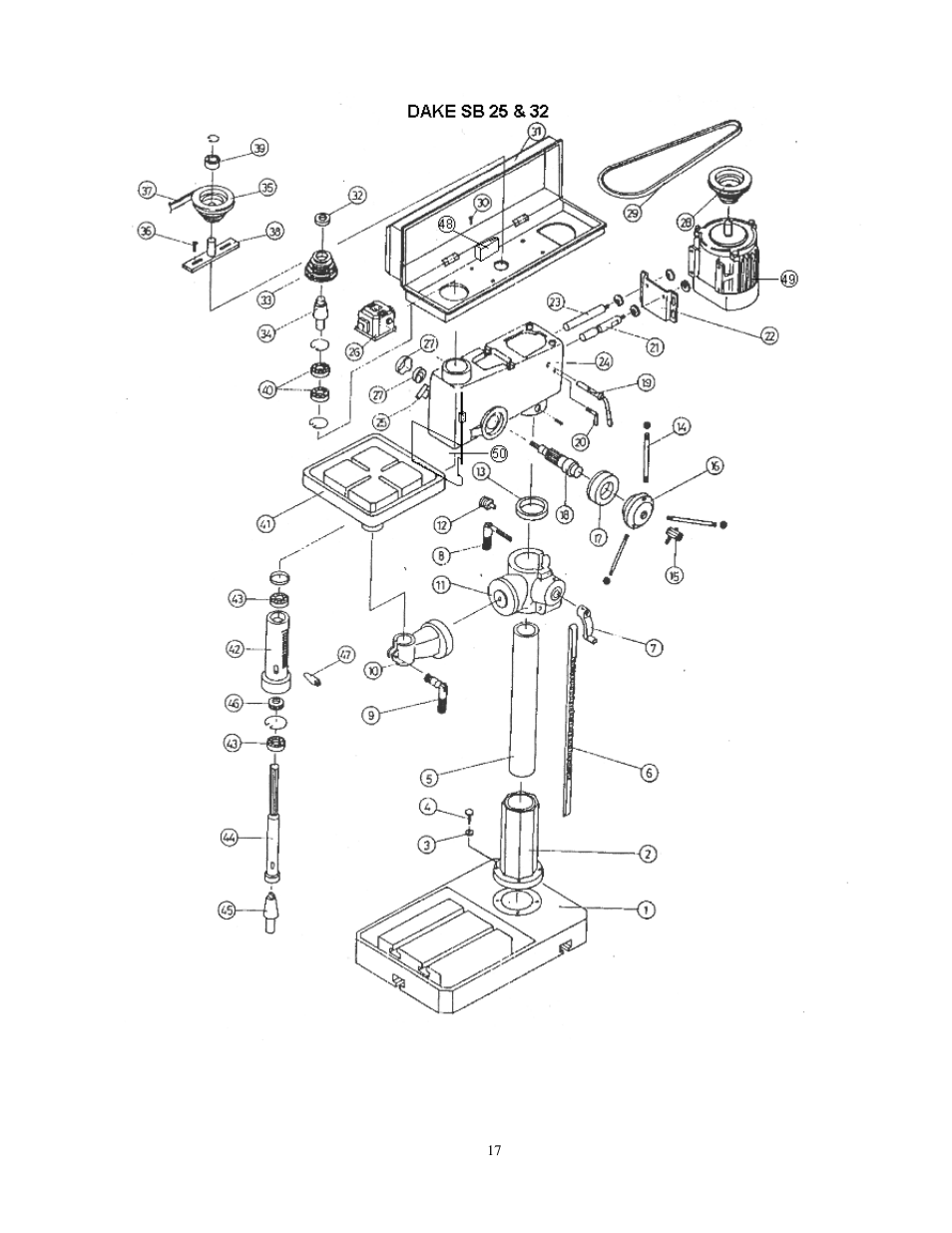 Dake Model TB-16 User Manual | Page 18 / 20