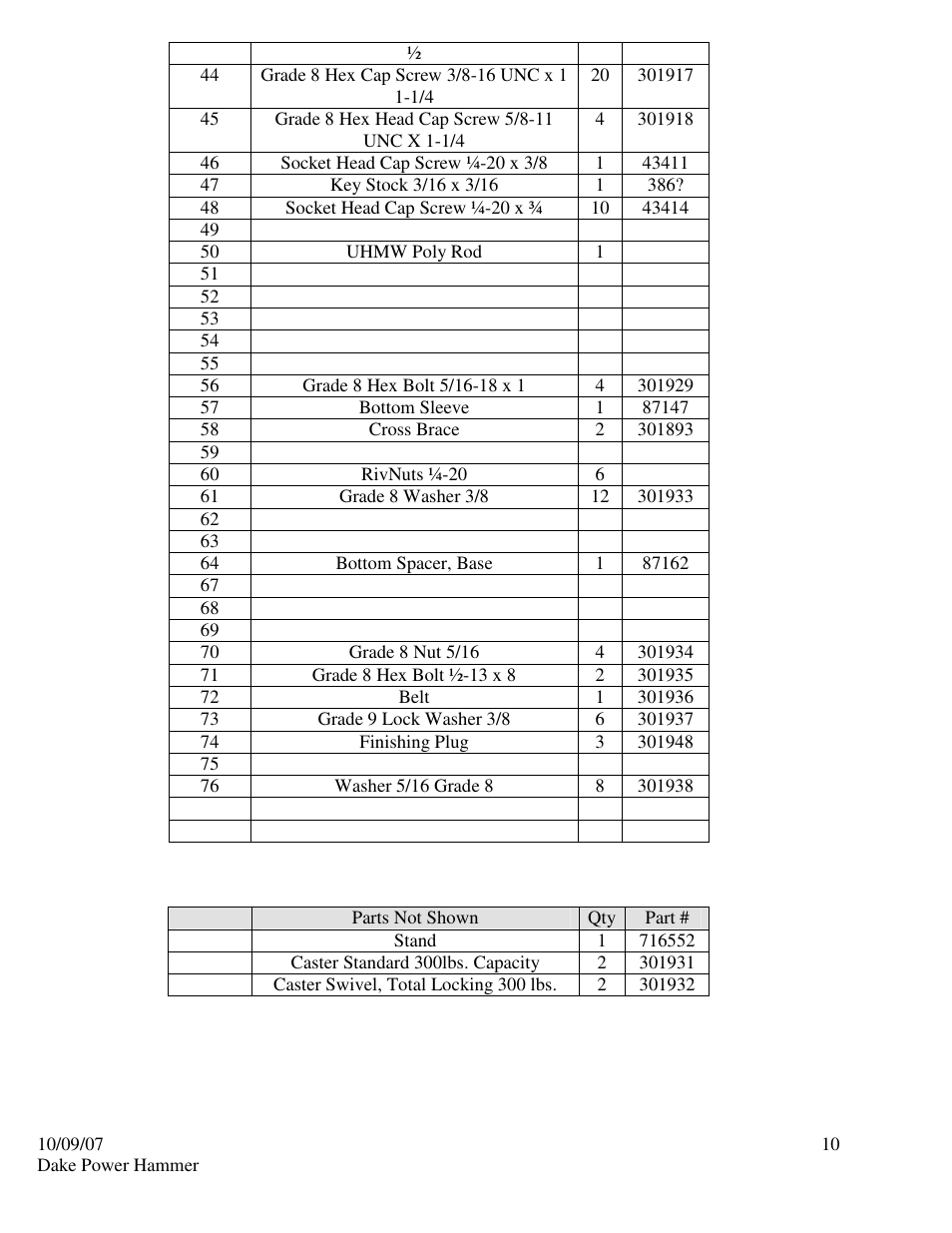 Dake Model H-100 User Manual | Page 10 / 14