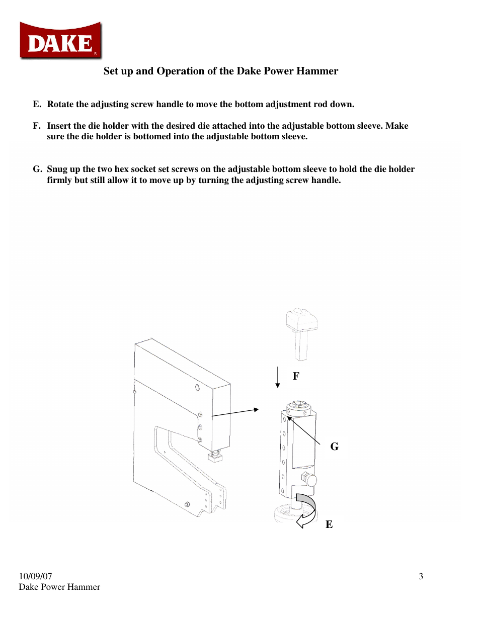 Dake Model H-100 User Manual | Page 3 / 14