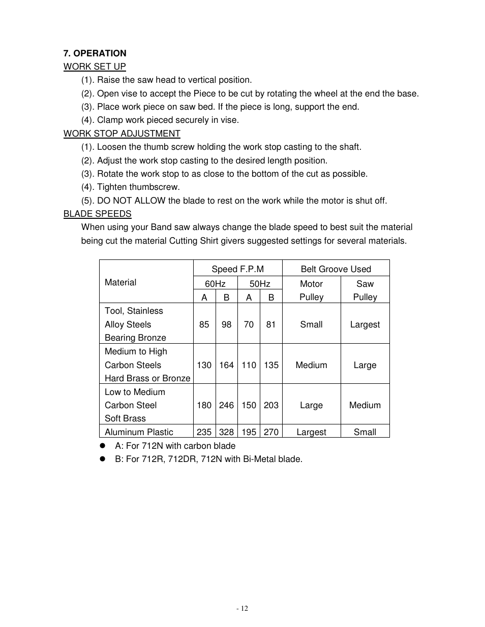 Dake Model SE 712 User Manual | Page 13 / 35