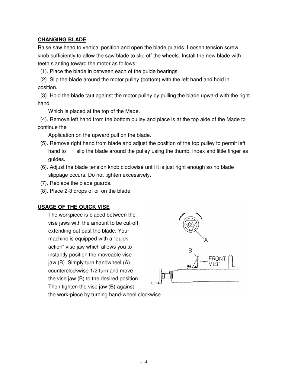 Dake Model SE 712 User Manual | Page 15 / 35