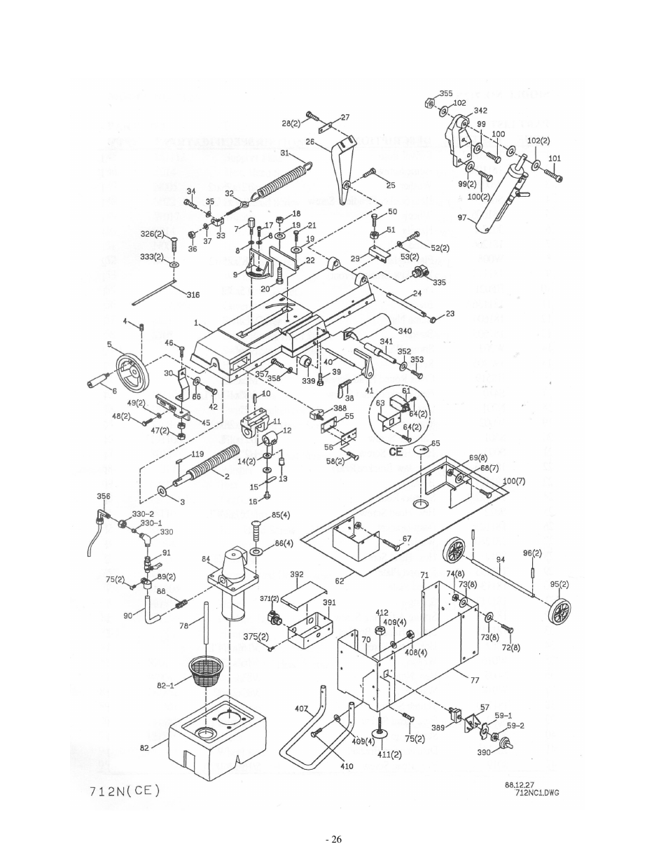 Dake Model SE 712 User Manual | Page 27 / 35