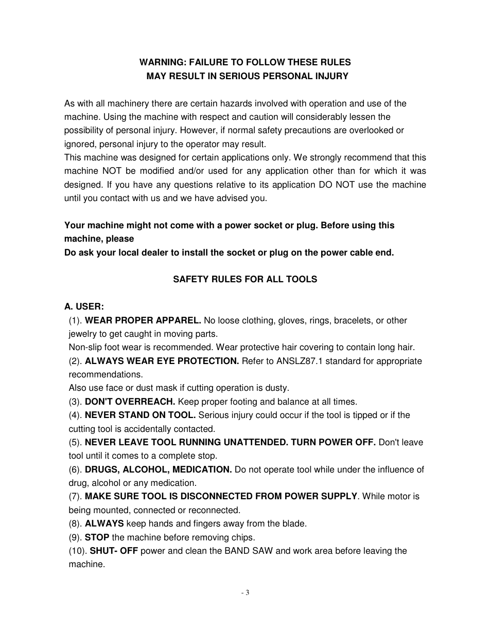 Dake Model SE 712 User Manual | Page 4 / 35