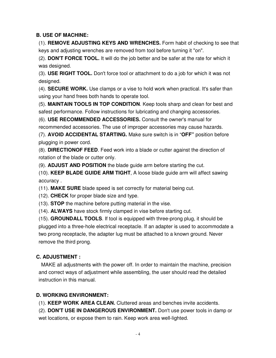 Dake Model SE 712 User Manual | Page 5 / 35