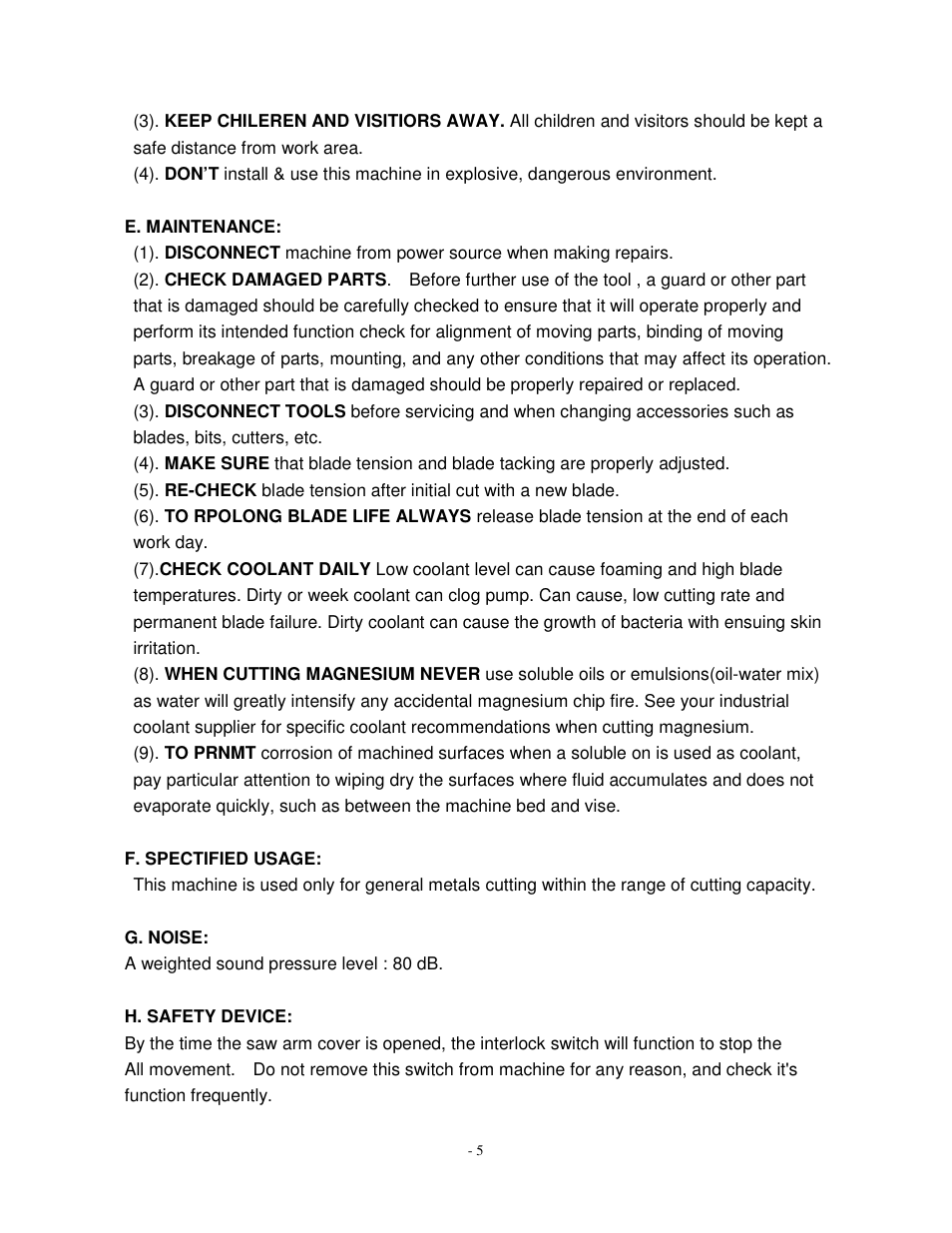 Dake Model SE 712 User Manual | Page 6 / 35