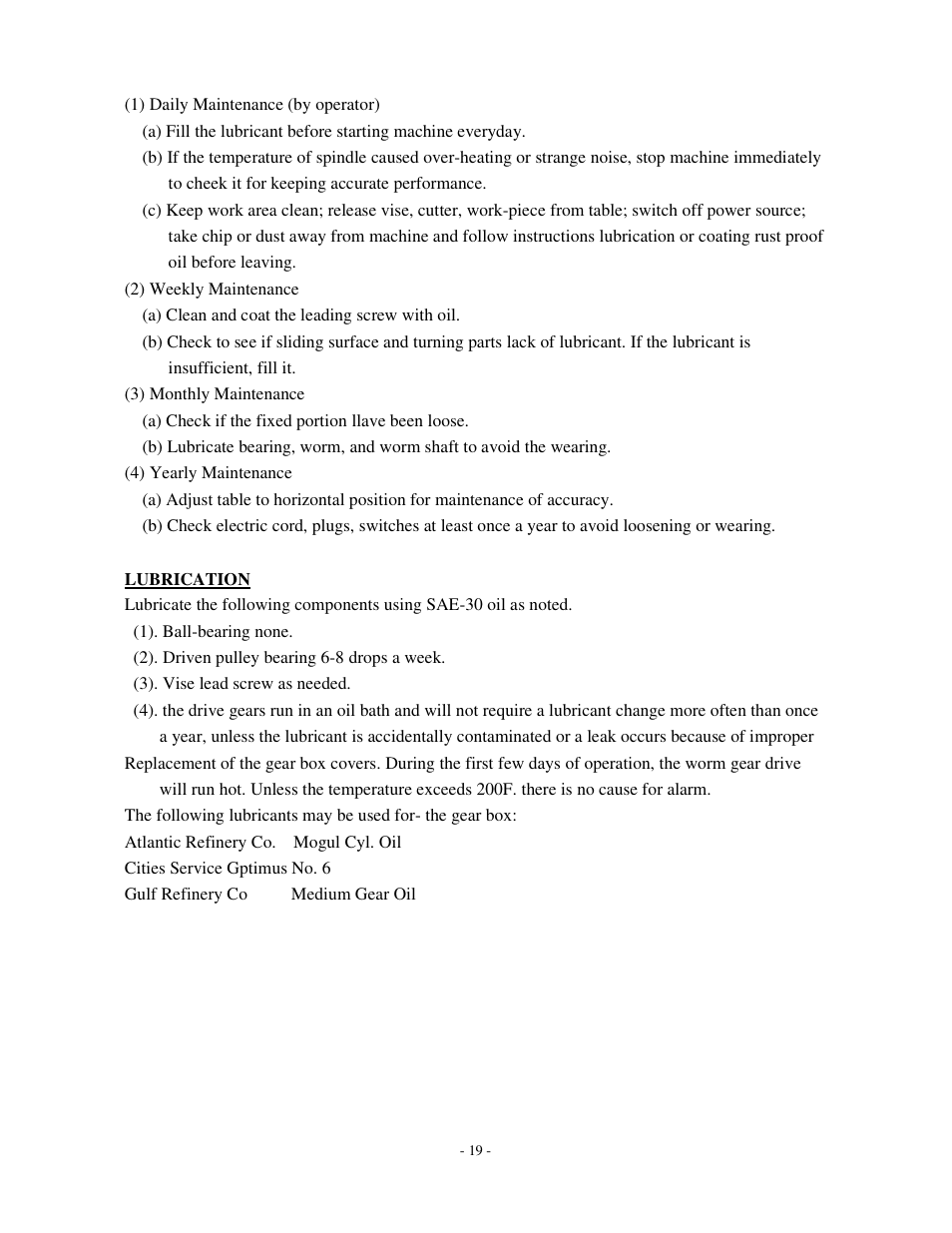 Dake Model SE 912 User Manual | Page 19 / 34