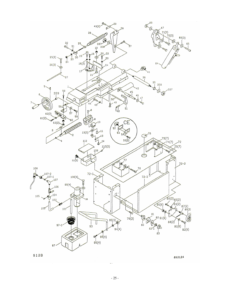 Dake Model SE 912 User Manual | Page 25 / 34