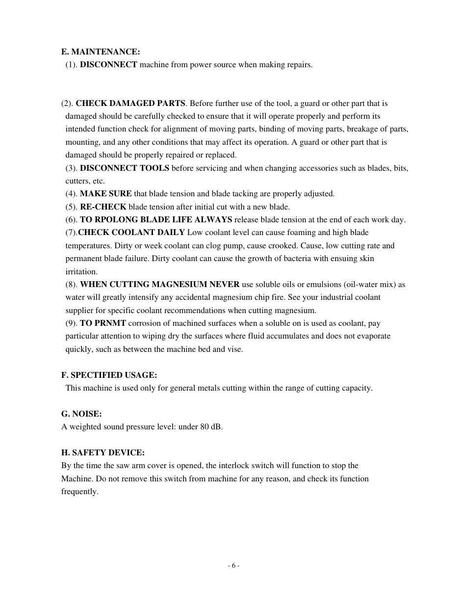 Dake Model SE 912 User Manual | Page 6 / 34