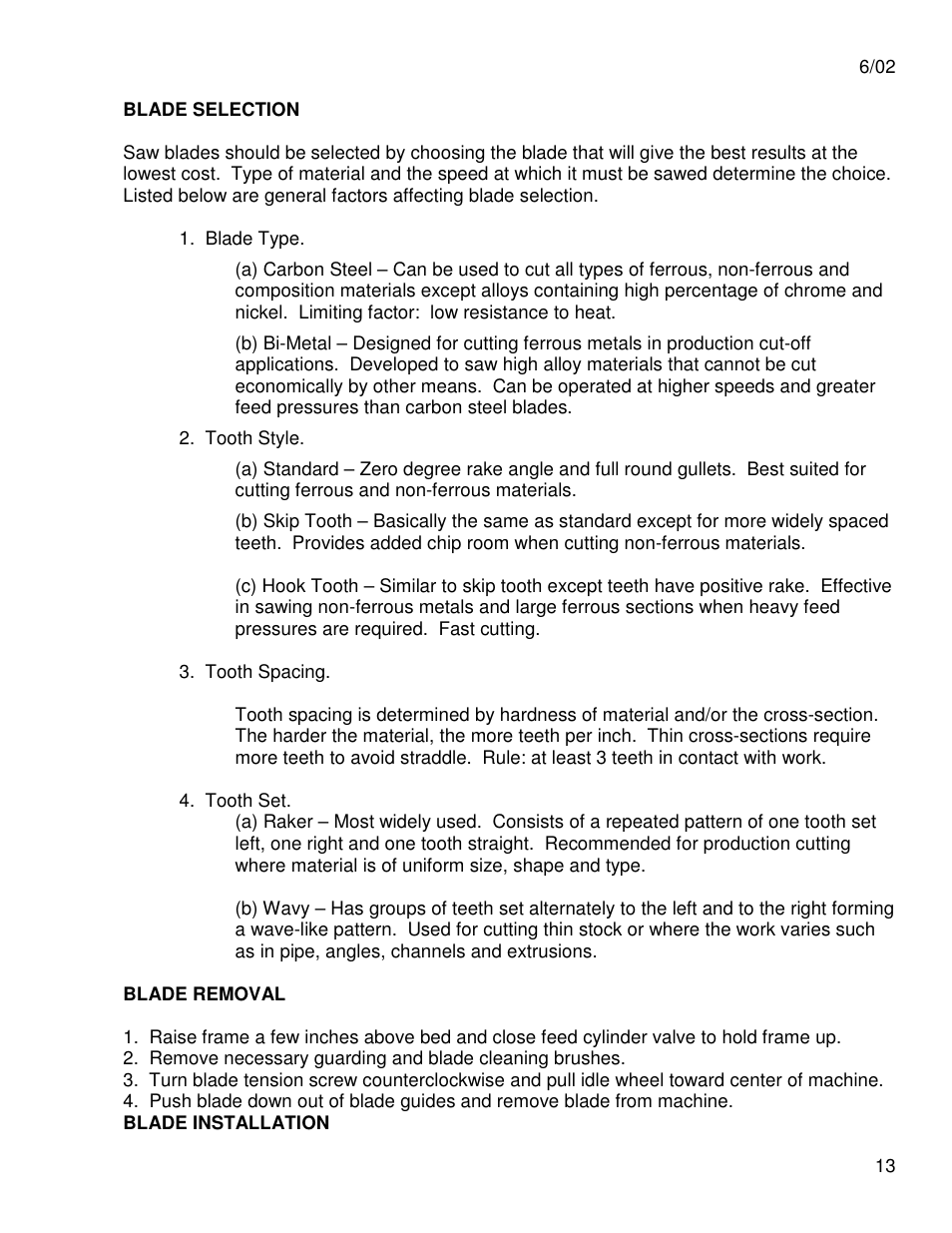 Dake Model Johnson J Saws User Manual | Page 13 / 26