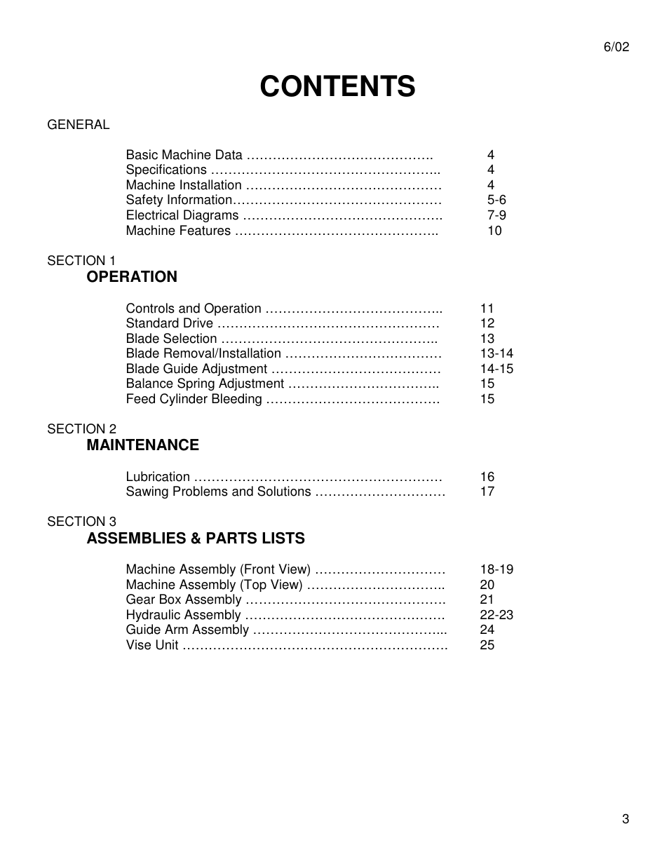 Dake Model Johnson J Saws User Manual | Page 3 / 26