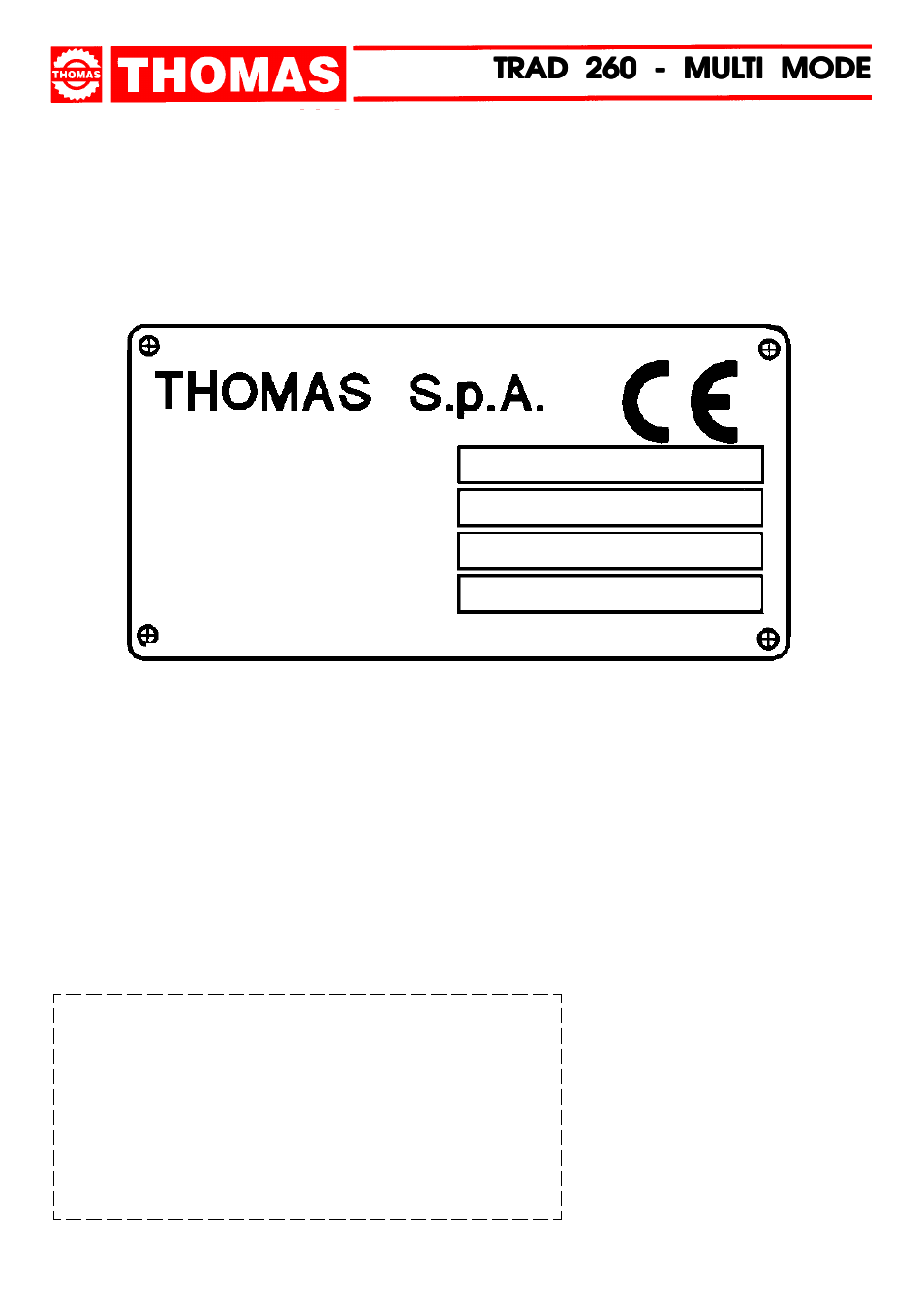 Trad 260 - mul | Dake Model TRAD 260 User Manual | Page 3 / 28