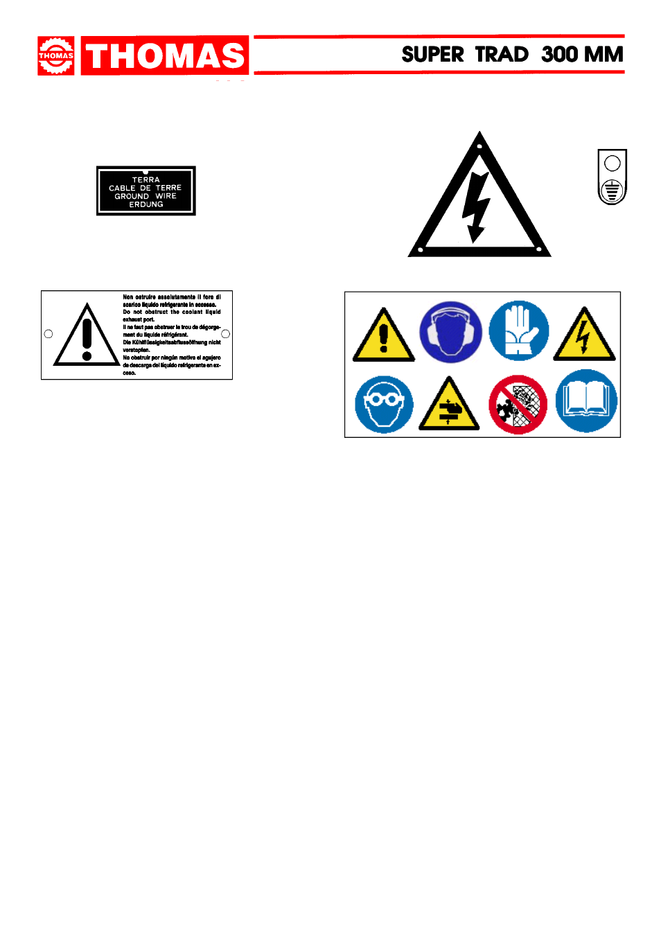 Super, Plates and labels | Dake Model TRAD 300 User Manual | Page 30 / 32