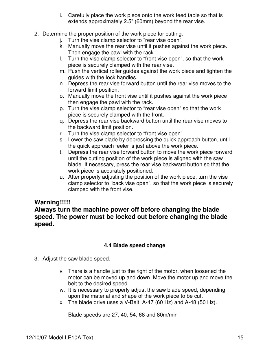 Dake Model LE10A User Manual | Page 15 / 24