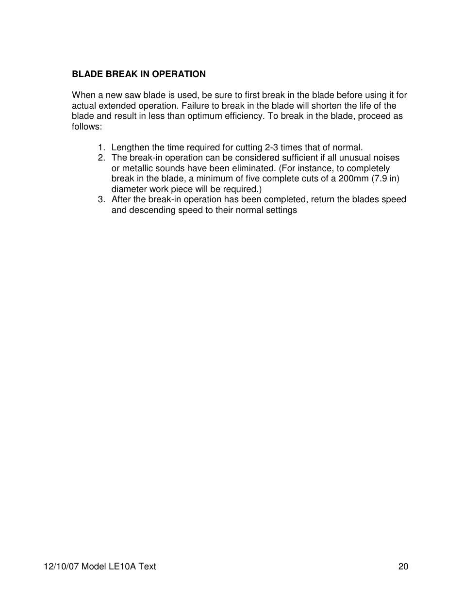 Dake Model LE10A User Manual | Page 20 / 24