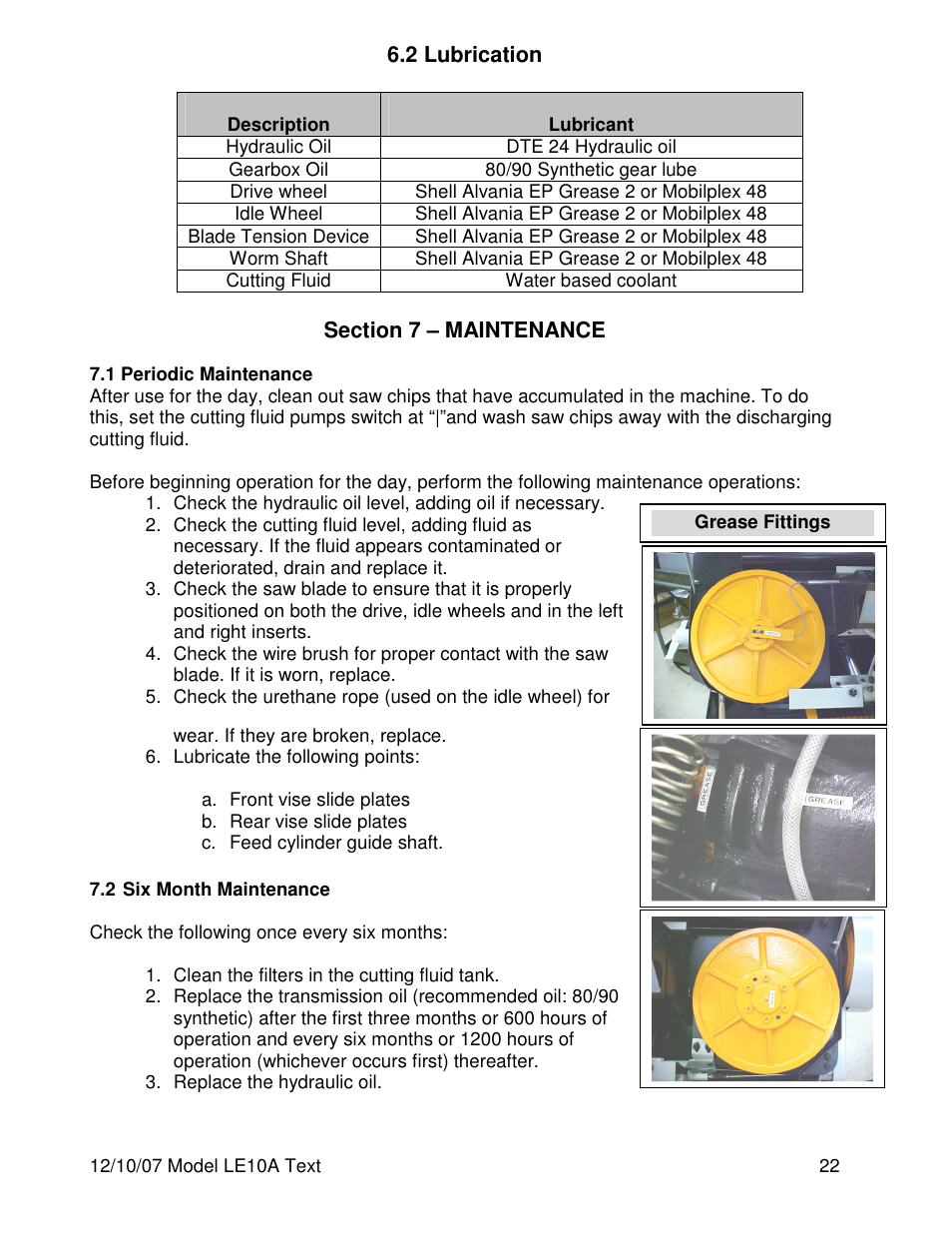 Dake Model LE10A User Manual | Page 22 / 24