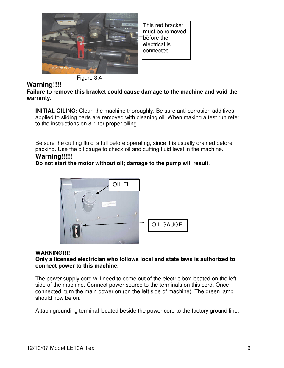 Dake Model LE10A User Manual | Page 9 / 24