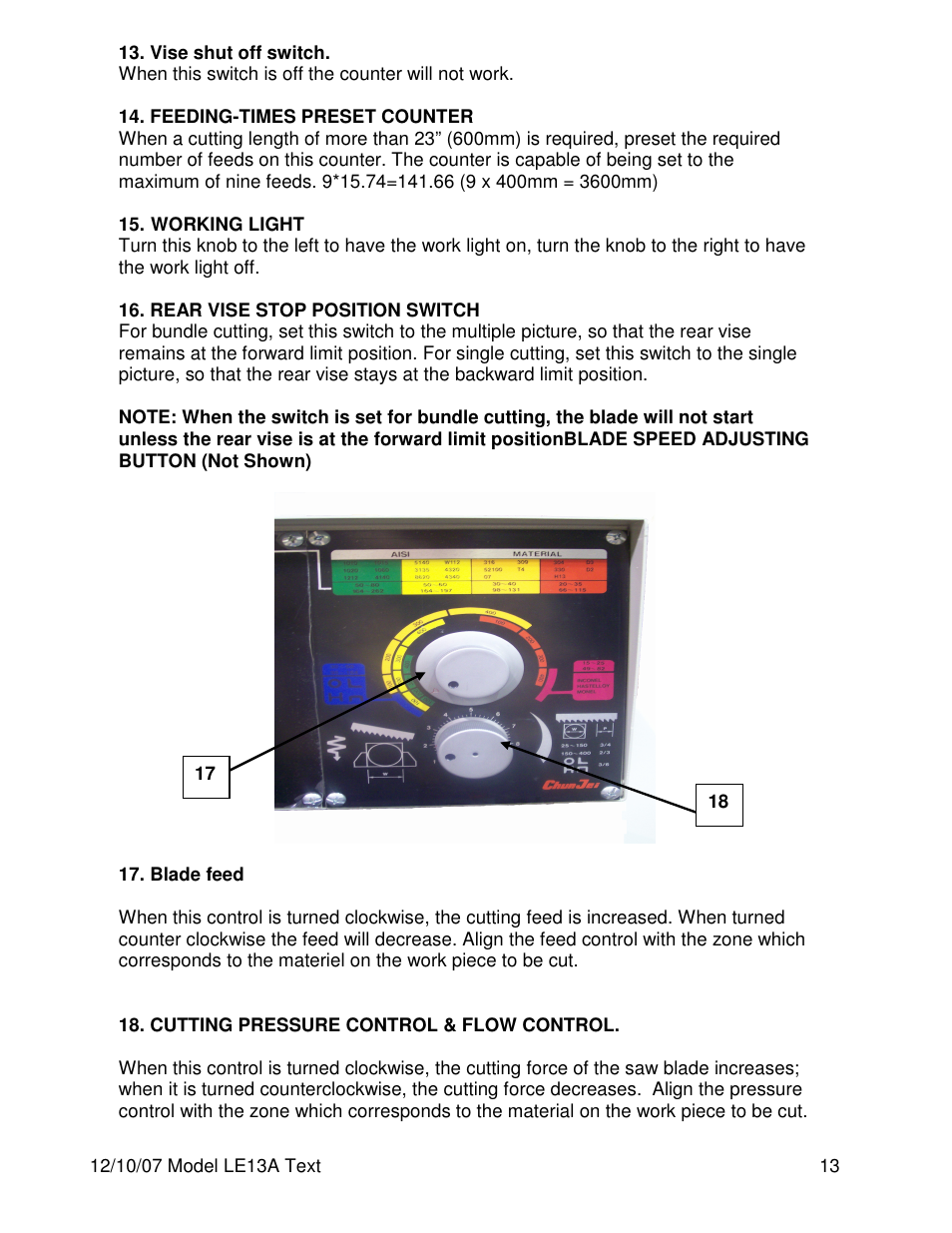 Dake Model LE 13A User Manual | Page 13 / 24