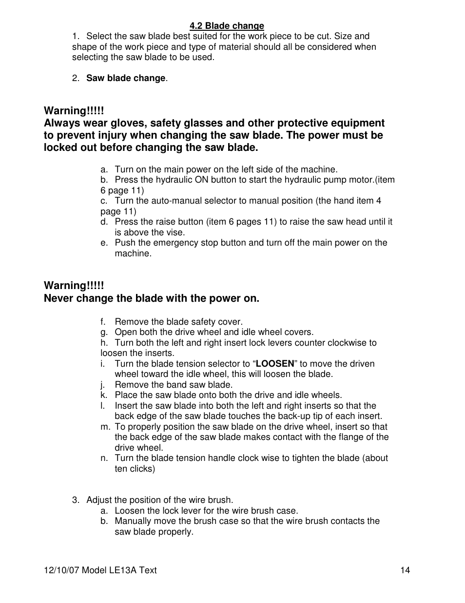 Dake Model LE 13A User Manual | Page 14 / 24