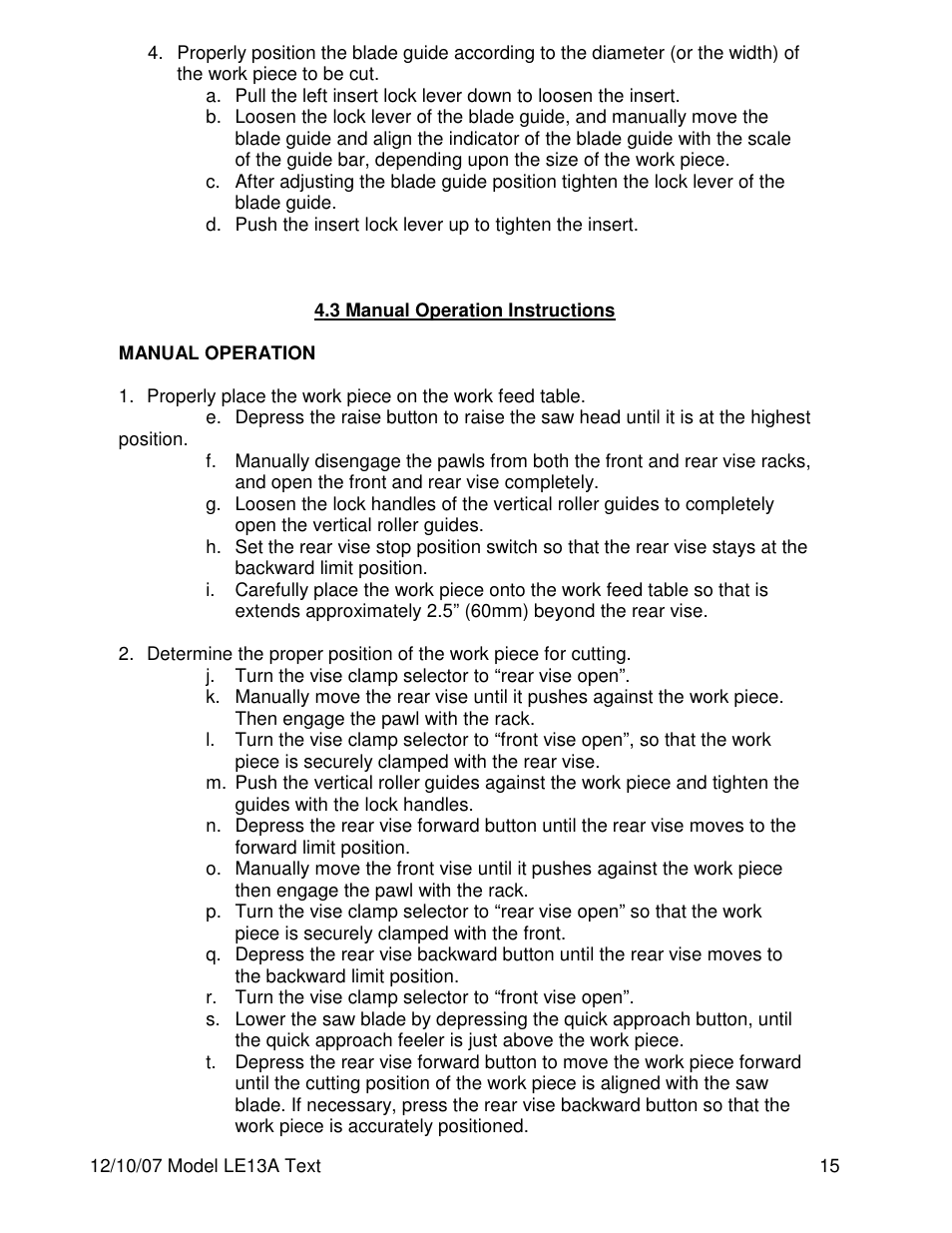 Dake Model LE 13A User Manual | Page 15 / 24