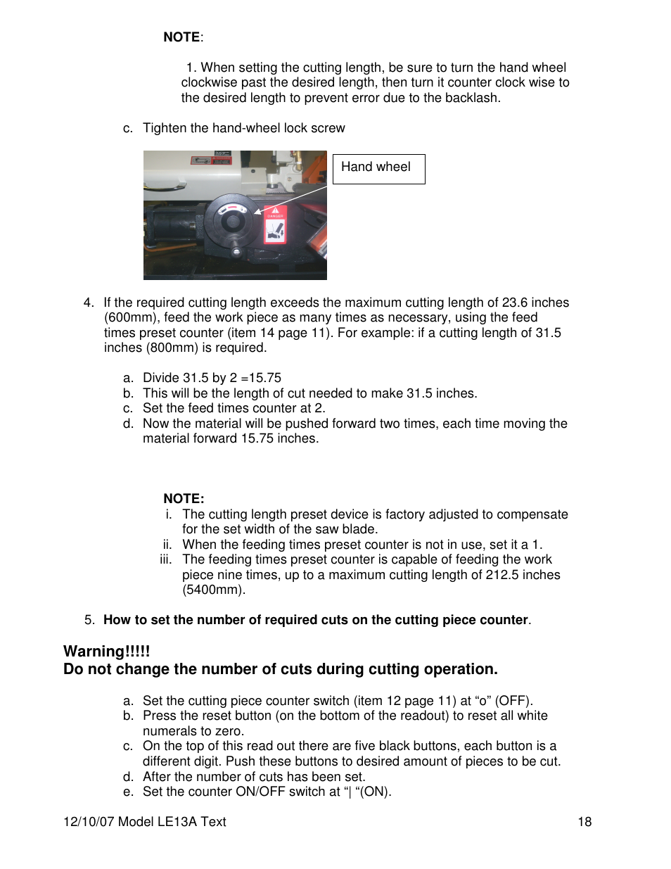 Dake Model LE 13A User Manual | Page 18 / 24