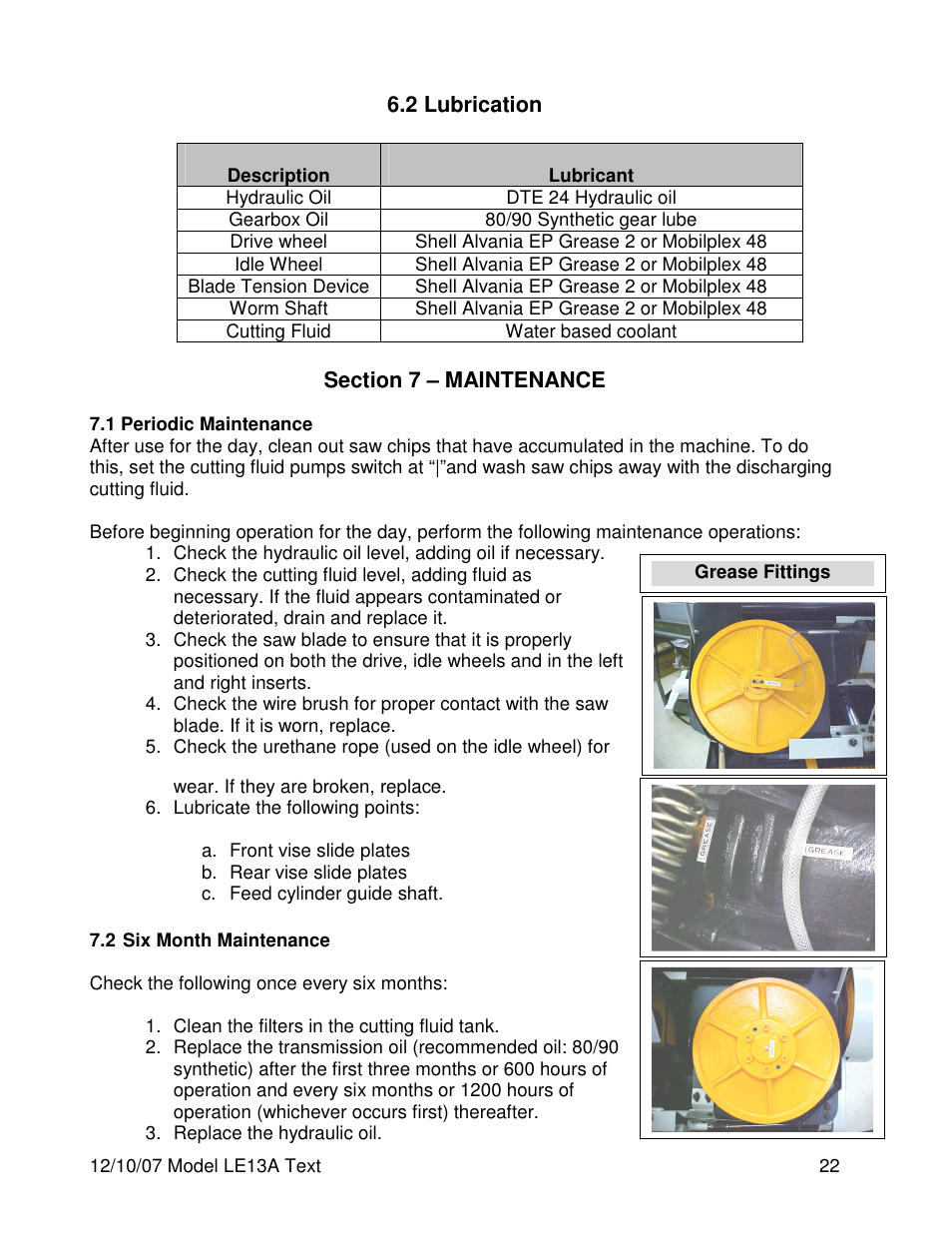 Dake Model LE 13A User Manual | Page 22 / 24