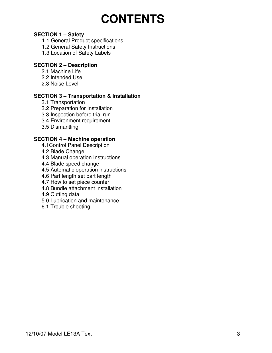Dake Model LE 13A User Manual | Page 3 / 24