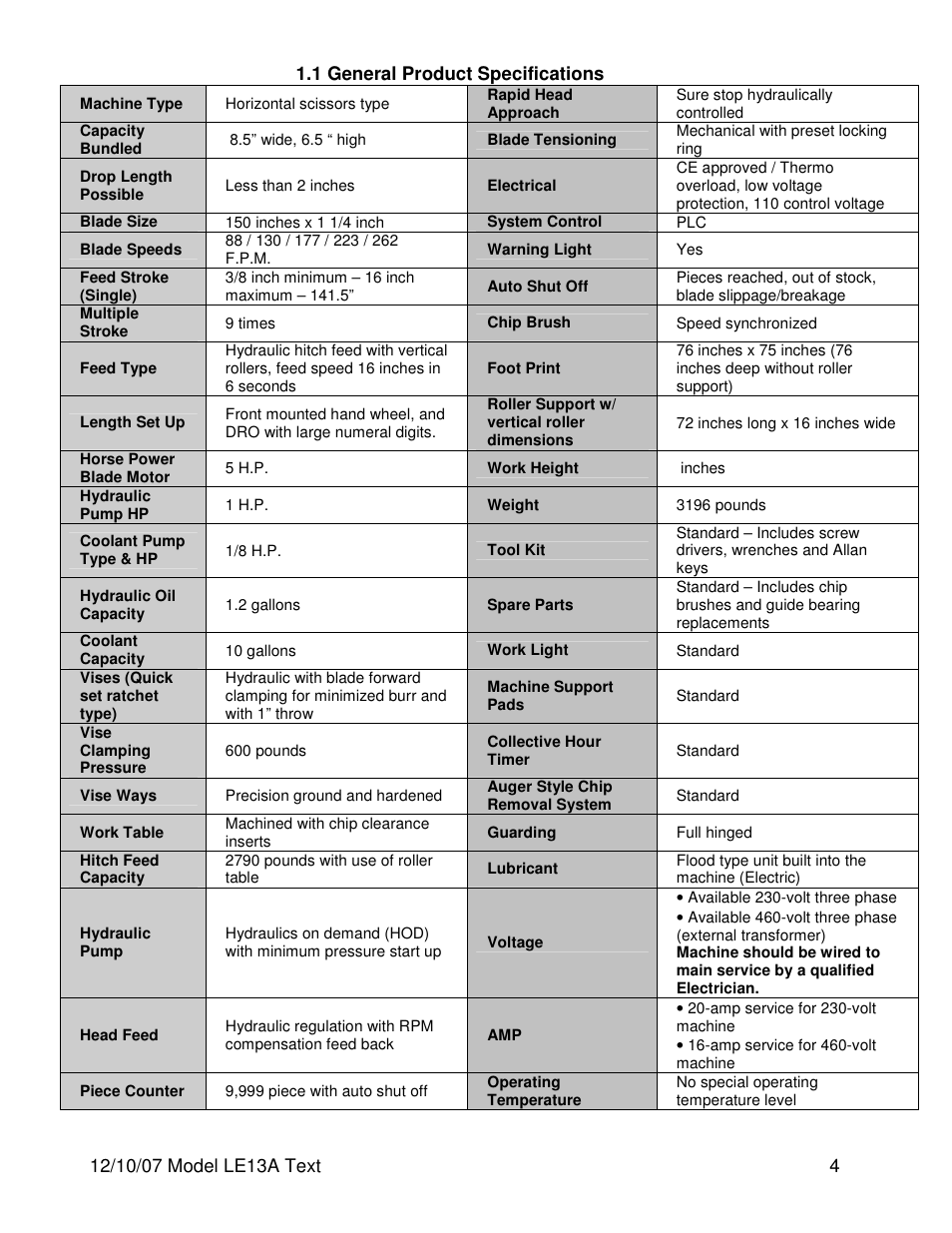Dake Model LE 13A User Manual | Page 4 / 24