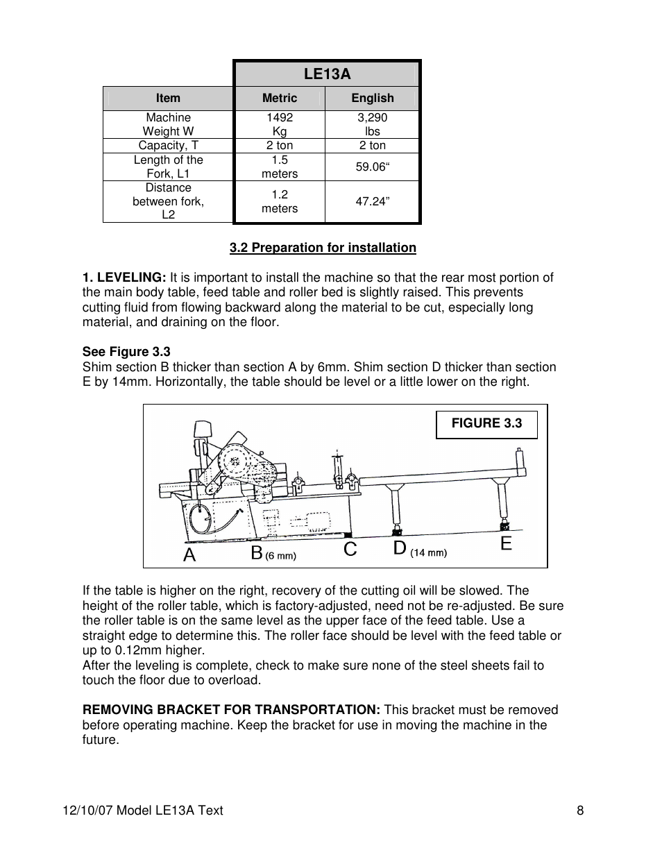 Dake Model LE 13A User Manual | Page 8 / 24