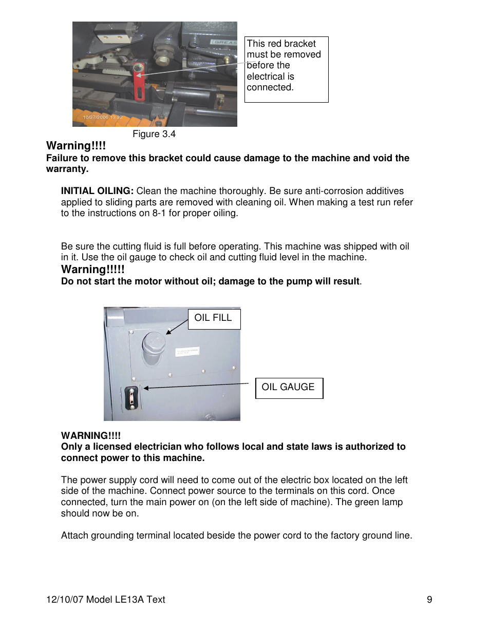 Dake Model LE 13A User Manual | Page 9 / 24