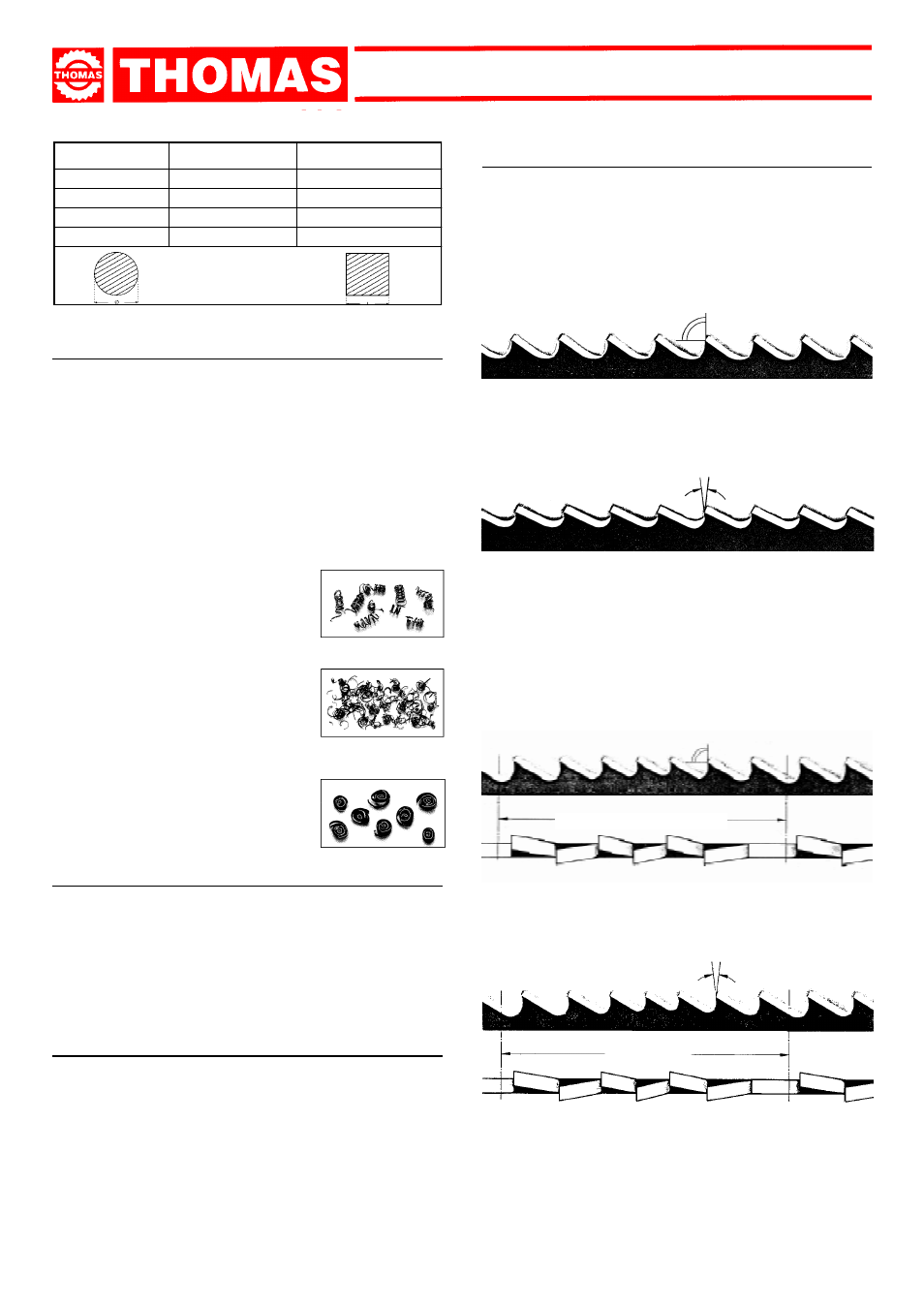 Sar 331 sa gds, 7 - blade type, Shape and angle of tooth | 4 - cutting and advance speed, 5 - blade running-in, 6 - blade structure | Dake Model SAR 331 User Manual | Page 15 / 32