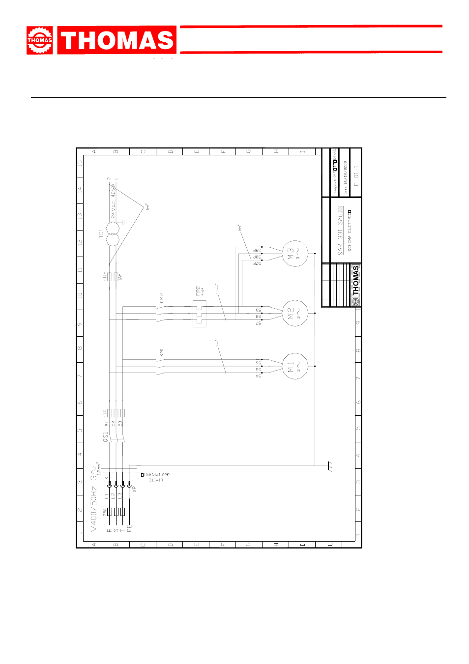 Sar 331 sa gds, Electric diagram | Dake Model SAR 331 User Manual | Page 22 / 32