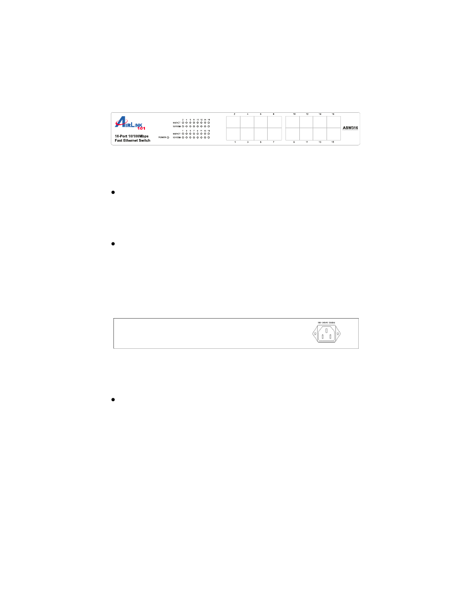 Airlink101 Fast Ethernet ASW316 User Manual | Page 4 / 10