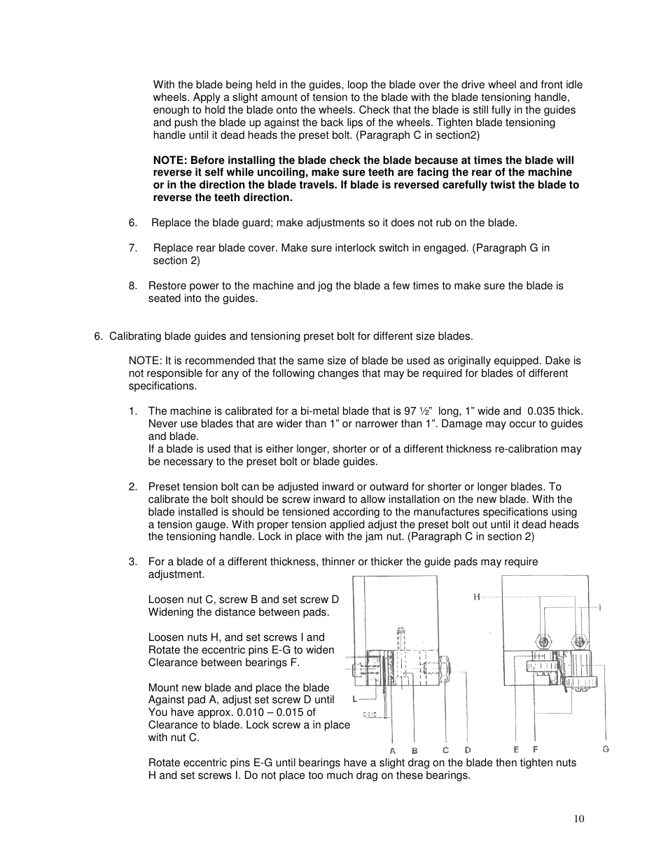 Dake Model Zip 28 User Manual | Page 10 / 22