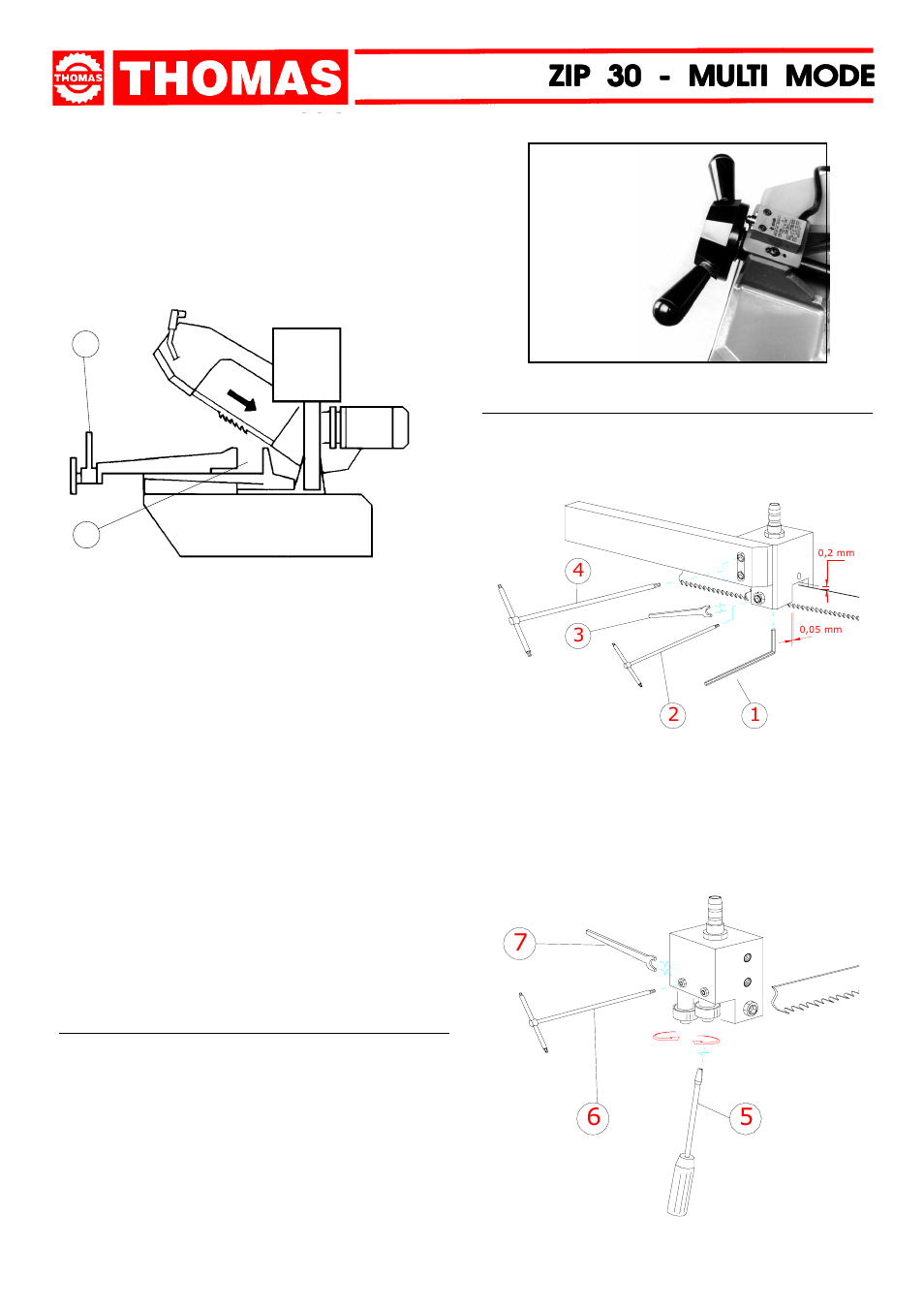 Zip 30 - mul, Regulating the machine | Dake Model Zip 30 User Manual | Page 10 / 28