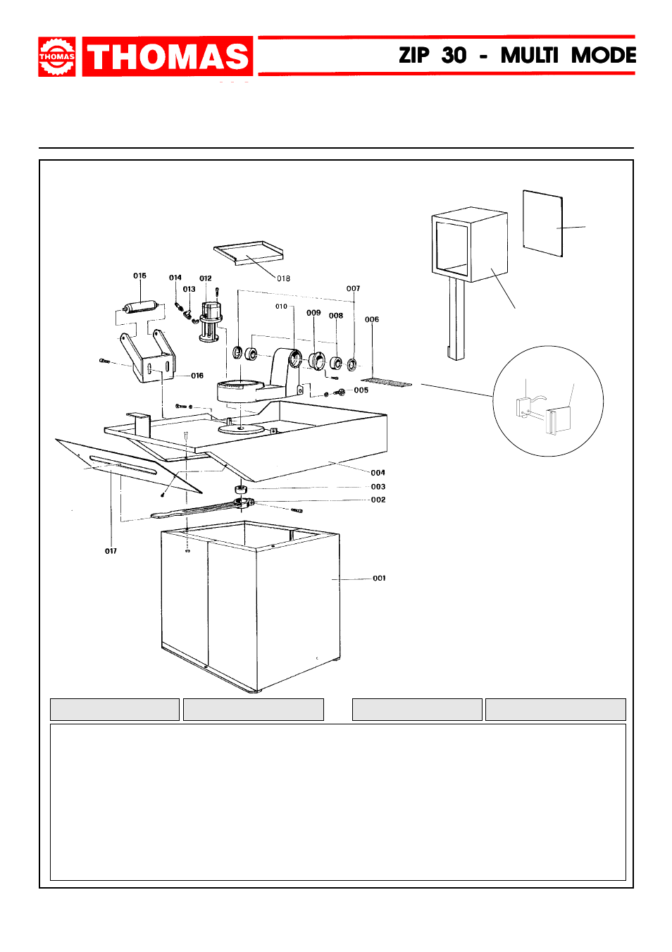 Zip 30 - mul, Machine components | Dake Model Zip 30 User Manual | Page 16 / 28