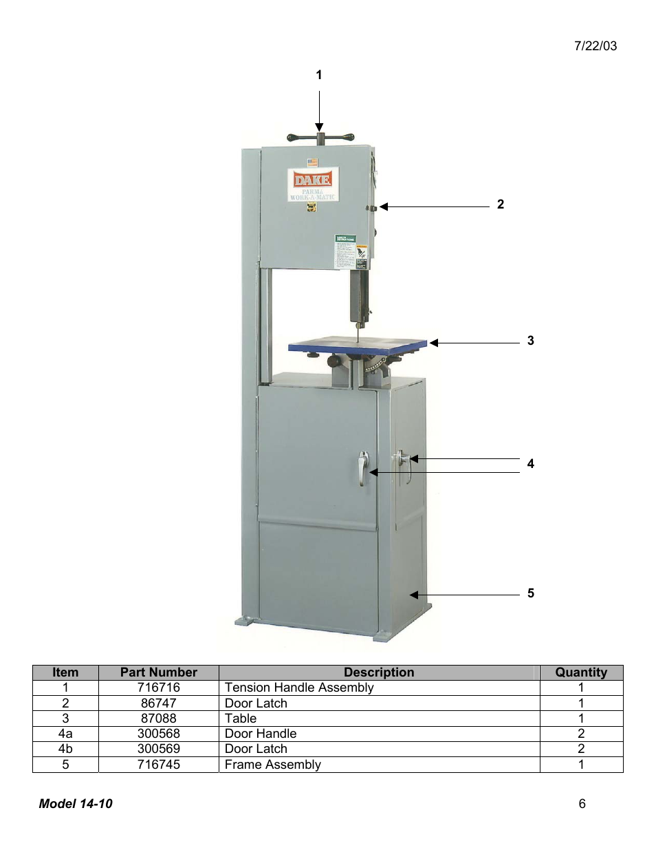 Dake Model 14-10 User Manual | Page 6 / 13