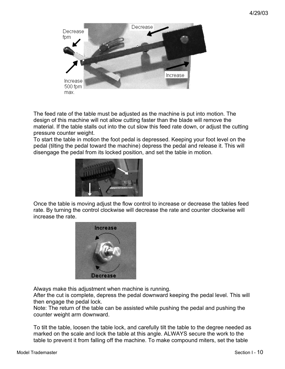 Dake Model Trademaster - Section I User Manual | Page 10 / 11