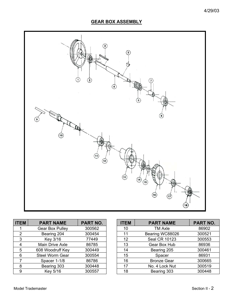 Dake Model Trademaster - Section II User Manual | Page 2 / 8